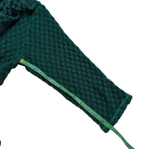 CMC COLOR ME COTTON Teal Black Textured Tunic Top Size Medium Womens 3/4 Sleeve - Picture 10 of 10